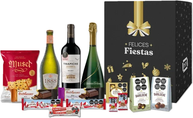 Caja Navideña Negra - Oro